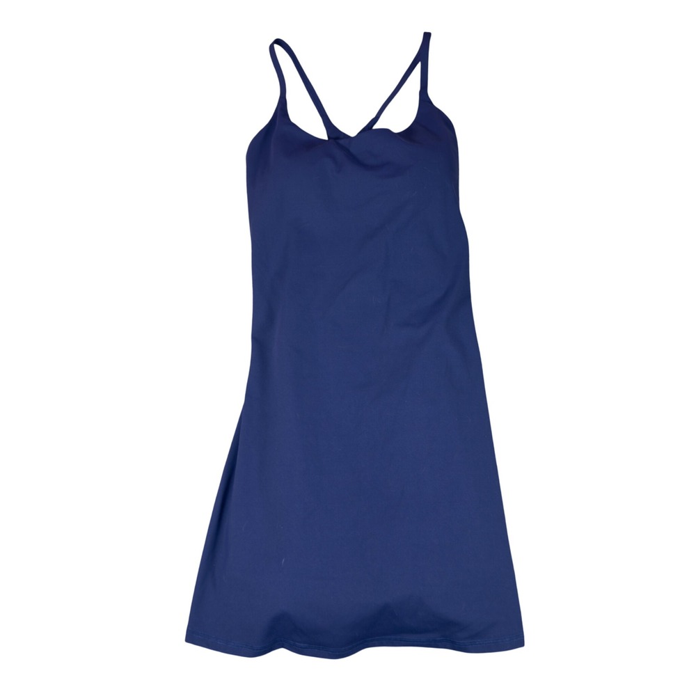 Halara Exercise Dress Women Medium Navy Blue Cross Back Activewear Mini Dress